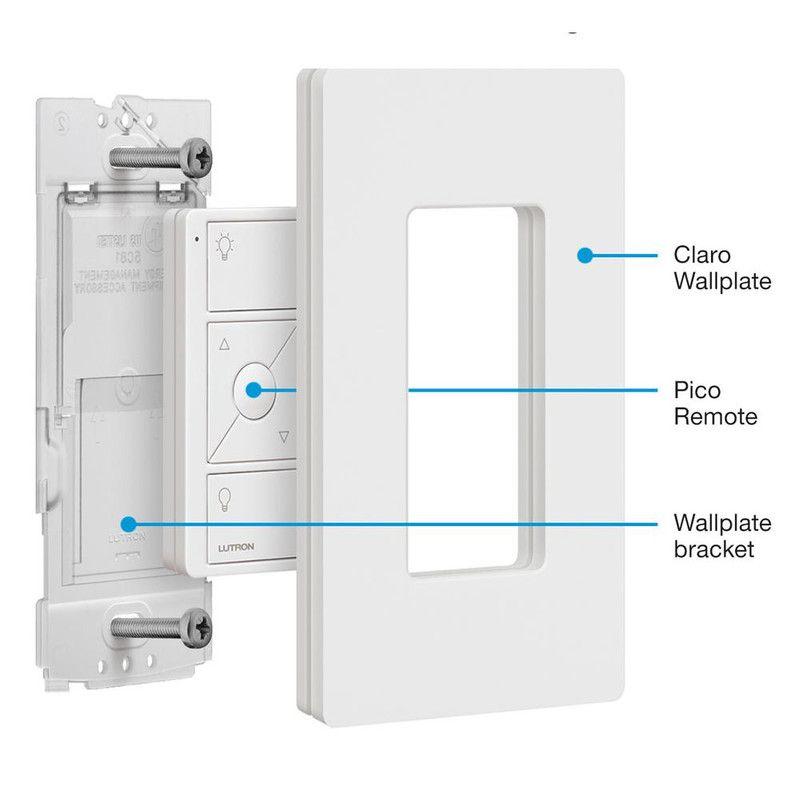 Lutron Caséta Wireless Wall Plate Bracket for Pico Smart Remote | PICO-WBX-ADAPT
