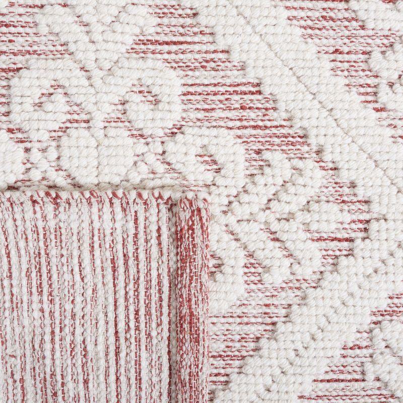 Vermont VRM306 Hand Woven Indoor Area Rug - Ivory/Red - 6'x9' - Safavieh