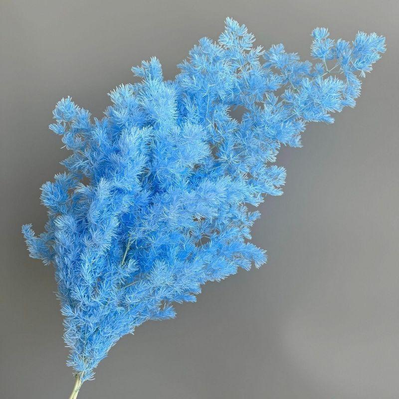 Alilang Decorative Dried Fine Leaf Stems for Home Decoration and Floral Arrangements, 17.7 Inches - Light Blue