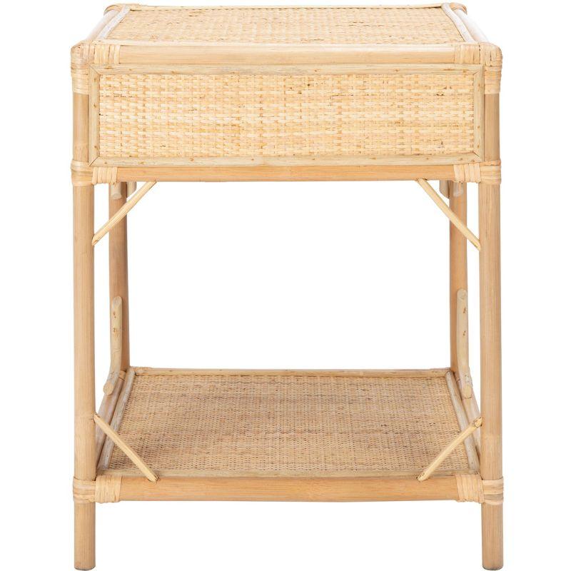 Roya 1 Drawer 1 Shelf Nightstand - Natural - Safavieh.
