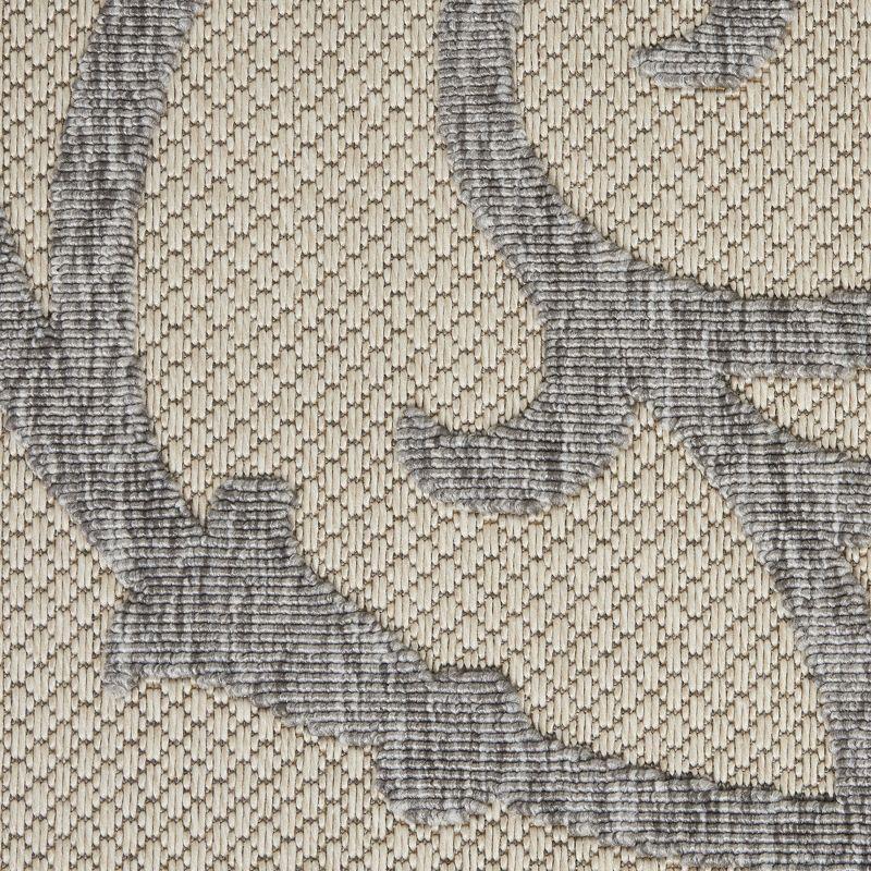 Palamos Cream Grey Geometric Synthetic 6' x 9' Indoor/Outdoor Rug