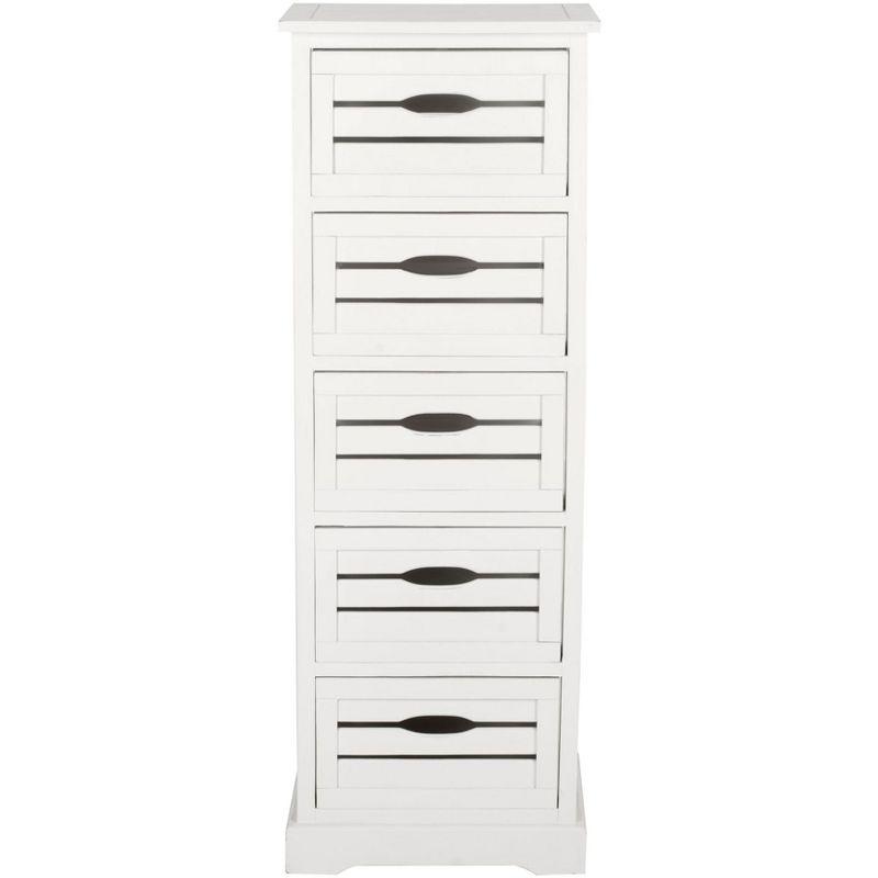Samara 5 Drawer Cabinet - AMH5714 - Distressed Cream - Safavieh Couture