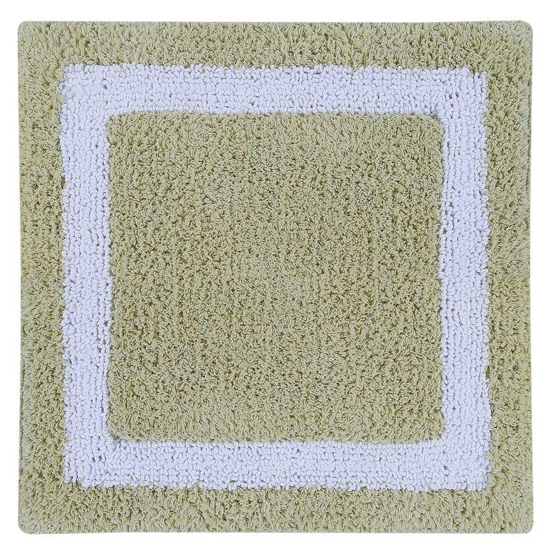 Better Trends Hotel Multi 100% Cotton Tufted Two Tone Reversible Bath Rug 20" x 60" Runner - Sage/White