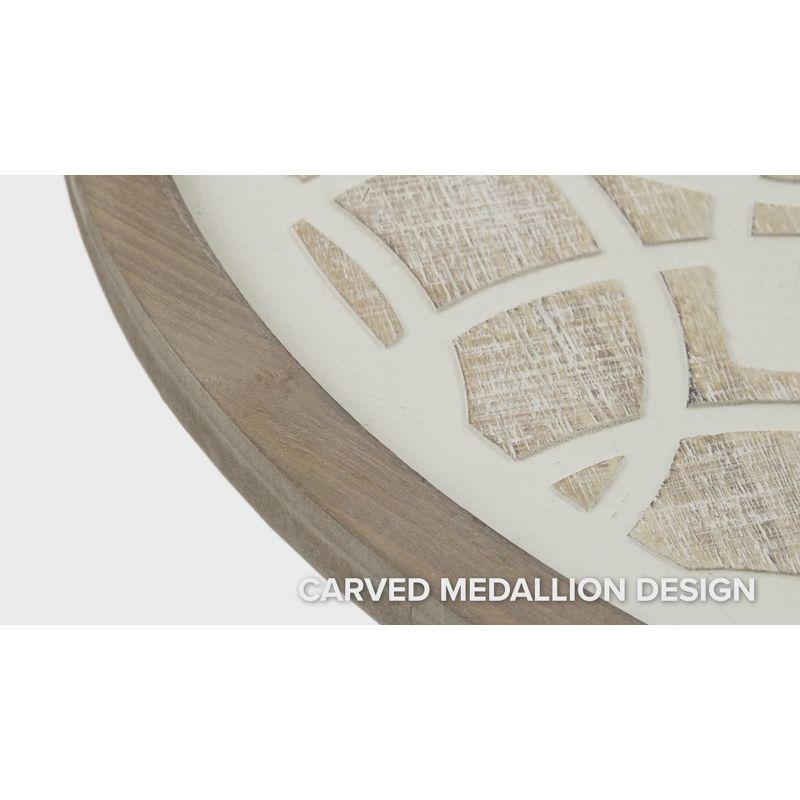 Round Two-Tone Medallion Wall Decor