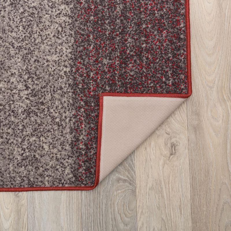 World Rug Gallery Modern Boxes Design Non-slip (Non-skid) Red 20" x 30" Area Rug
