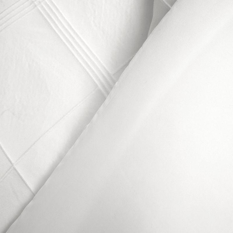 Pure White Microfiber 3 Piece Comforter Set