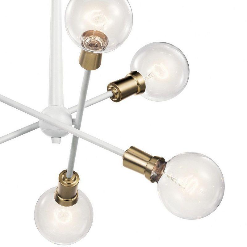 George Oliver 6 - Light Dimmable Sputnik Modern Linear Chandelier