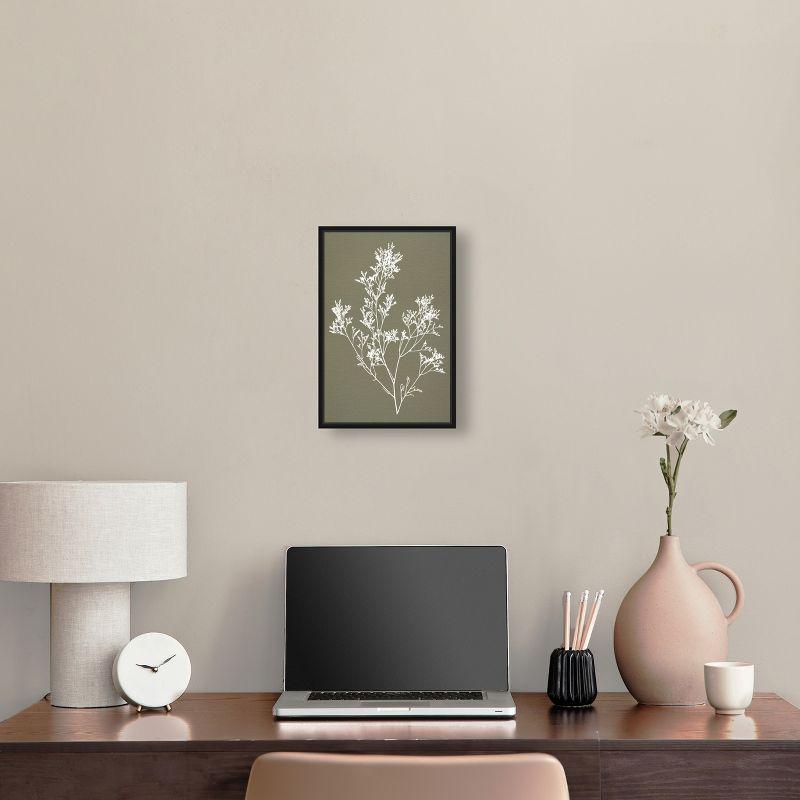 Art Remedy Timeless Leaf I Minimalistic Botanical and Floral Art Prints, 10" x 15", Black Frame