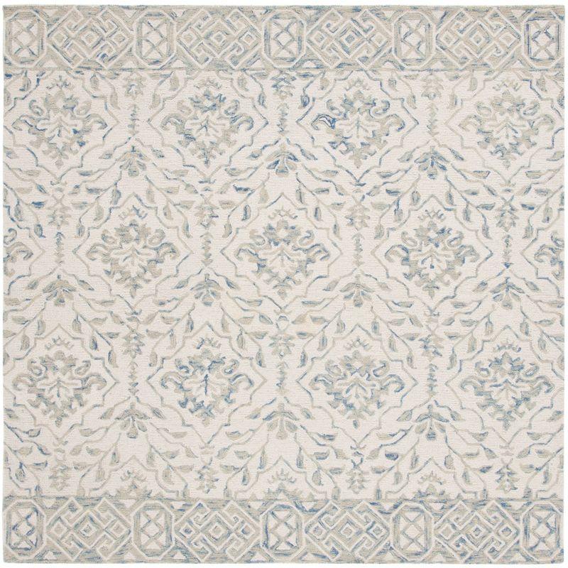 Dip Dye DDY901 Hand Tufted Indoor Accent Rug - Light Blue/Ivory - 3'x3' - Safavieh