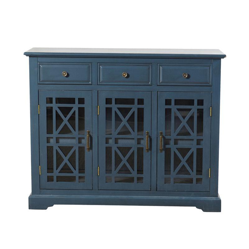 Archer Ridge 47" Navy Blue Wood Sideboard with Drawers