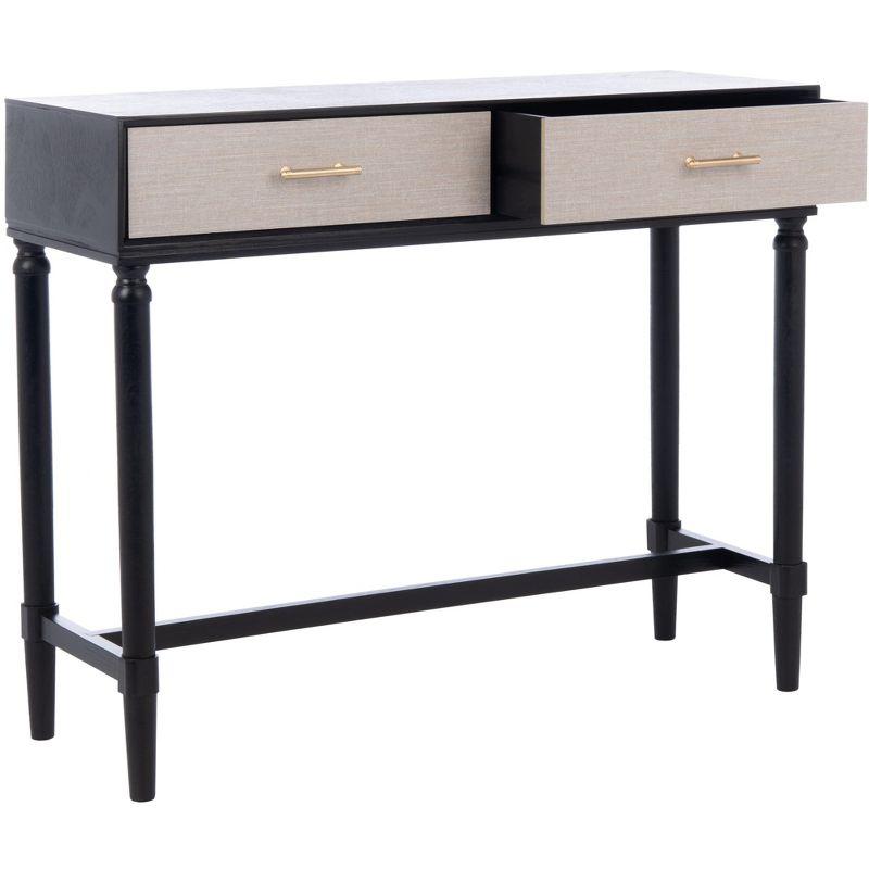 Estella 2 Drawer Console Table - CNS5731B - Black - Safavieh