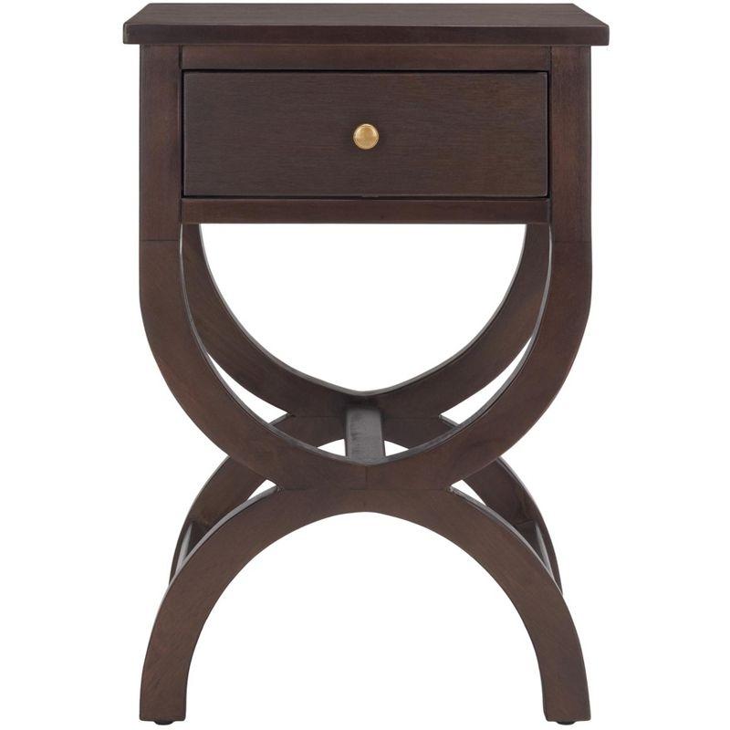 Maxine Accent Table W/ Storage Drawer - Walnut - Safavieh