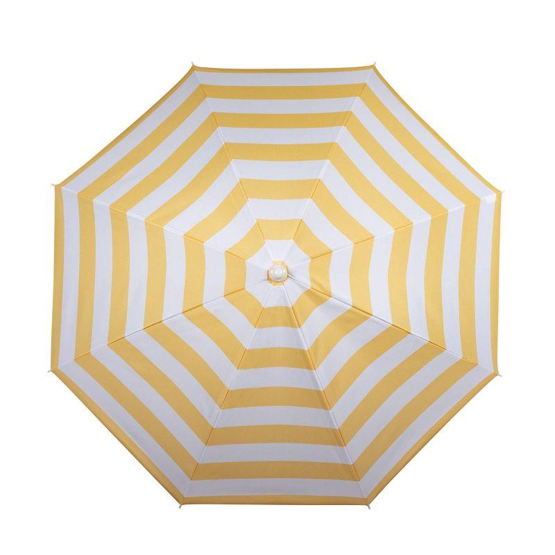 Oniva Portable Beach Stick Umbrella - Yellow Cabana Stripe