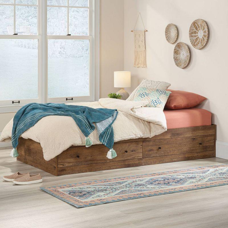 Sauder Twin Boulevard Cafe Mates Storage Bed Vintage Oak