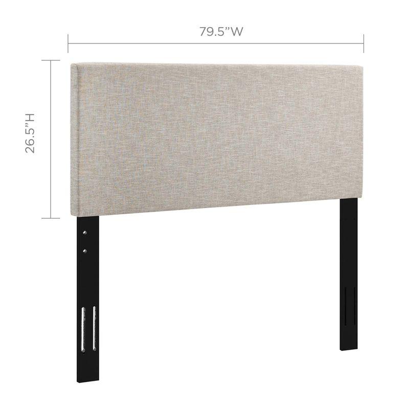 Elegant Beige Linen Upholstered King/Cal King Headboard