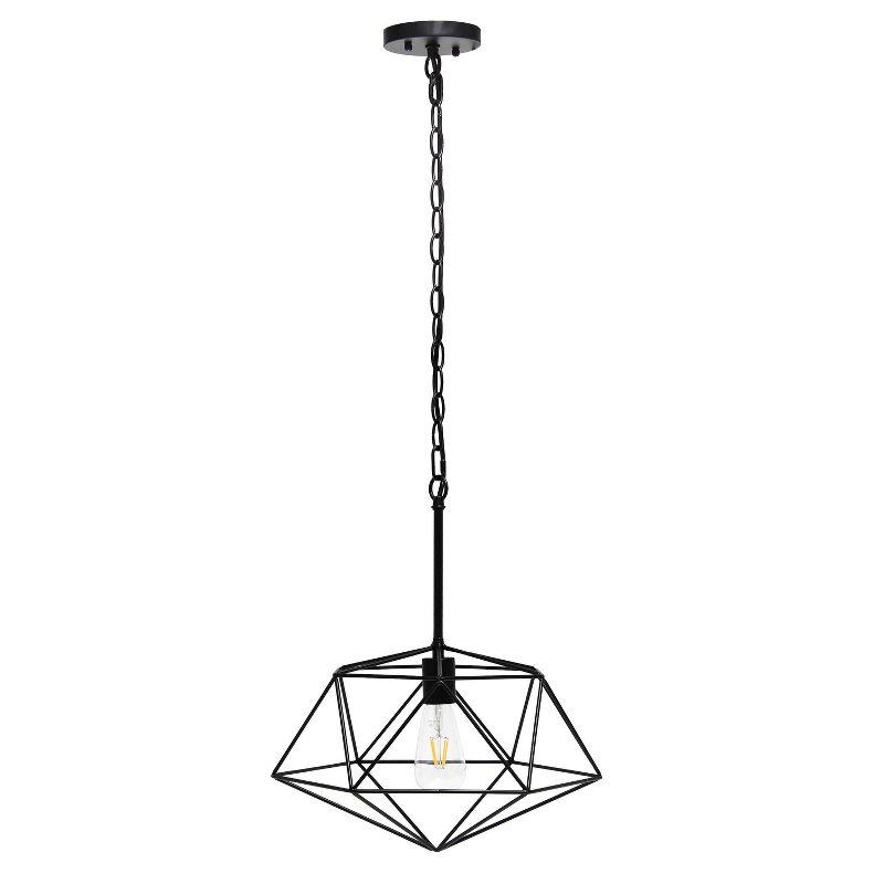 Black Geometric Metal Wire Ceiling Pendant Light