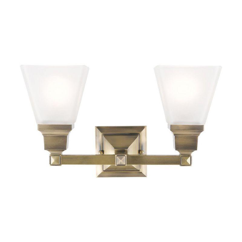 Livex Lighting Mission 2 - Light Vanity in  Antique Brass