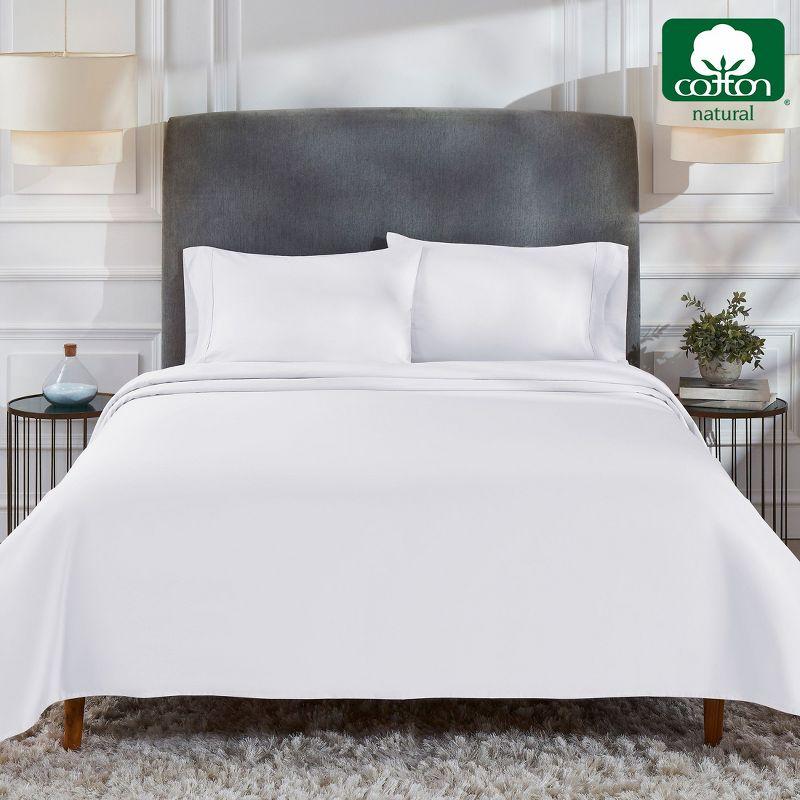 White Queen Sheet Set - 100% Cotton Sheets, Sateen Weave, 400 Thread Count Cooling Sheets, Deep Pocket 4 Pc Soft Bedding - California Design Den