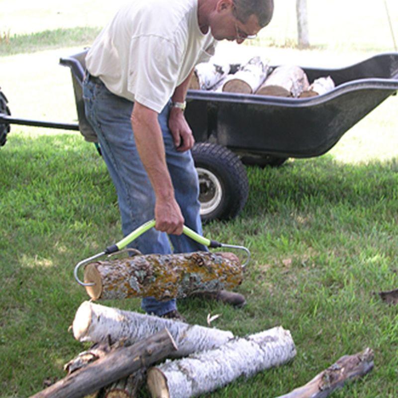 Timber Tuff TMW-33 24 Inch Timber Claw Comfort Grip Logging Wood Hand Tool for Transporting Split and Non Split Logs Up to 50 Pounds, Green