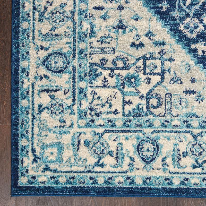 Nourison Tranquil Persian Indoor Rug Ivory Navy 4' x 6'