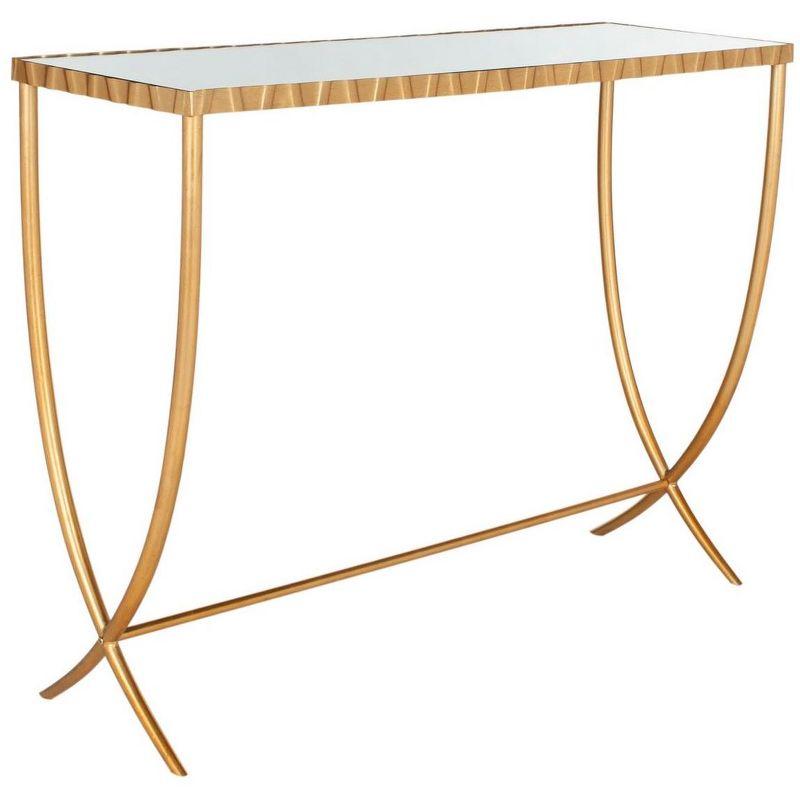 Princess Console Table - Gold/Mirror Top - Safavieh