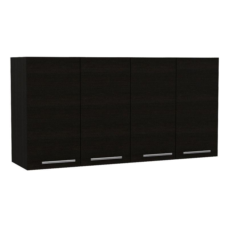 Depot E-Shop Wall Cabinet 24" H, four Doors, with two internal Shelves and internal plate and glass organizer