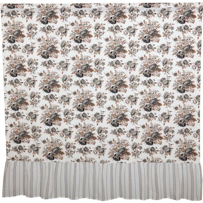 VHC Brands Annie Floral Cotton Floral Shower Curtain