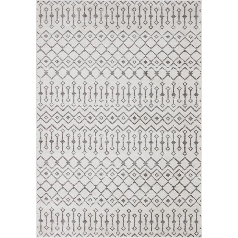 Unique Loom 7' 0 x 10' 0 Rectangle Moroccan Trellis Ivory Area Rug