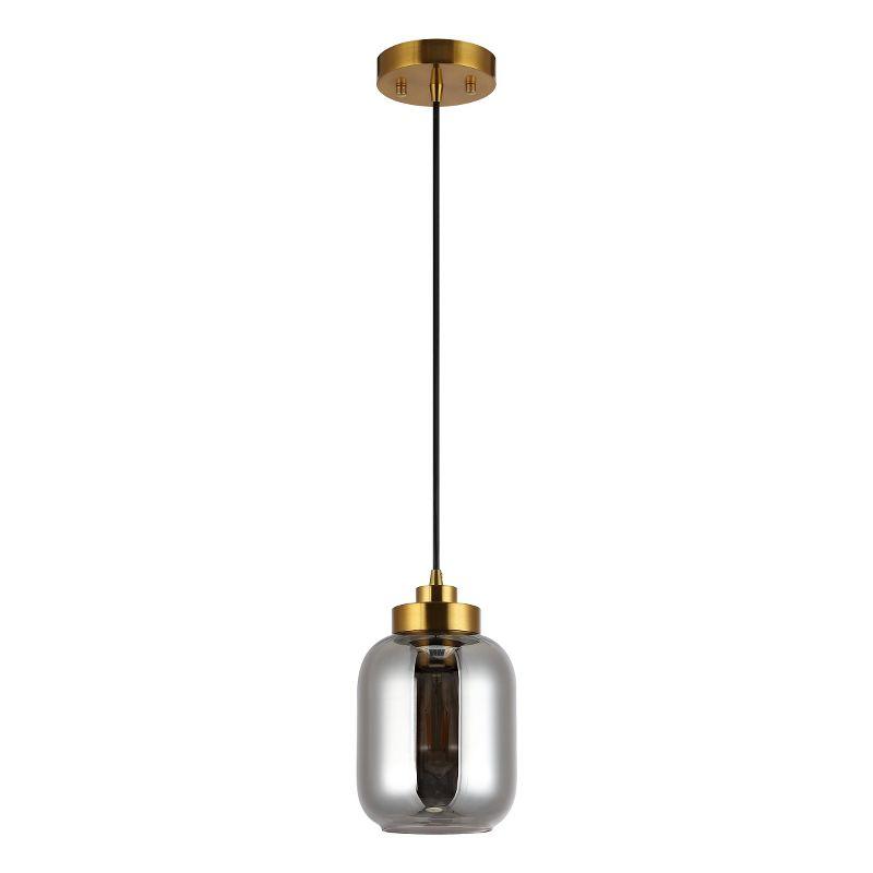 Ethyx 6" Pendant - PND4143 - Smoke Grey/Brass - Safavieh