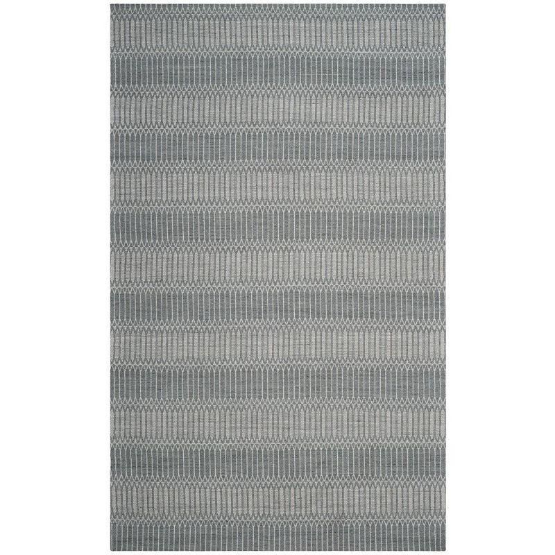 Handwoven Elegance Reversible Gray Flatweave Viscose Rug - 59"x96"