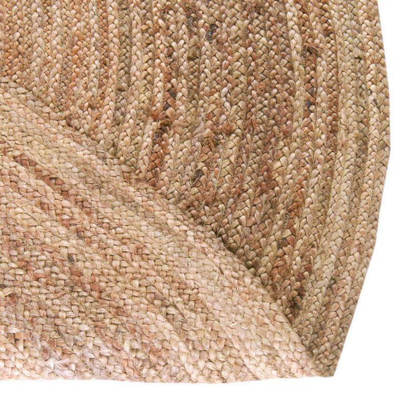 Unique Loom Braided Jute Dhaka Solid Indoor Braided Area Rug