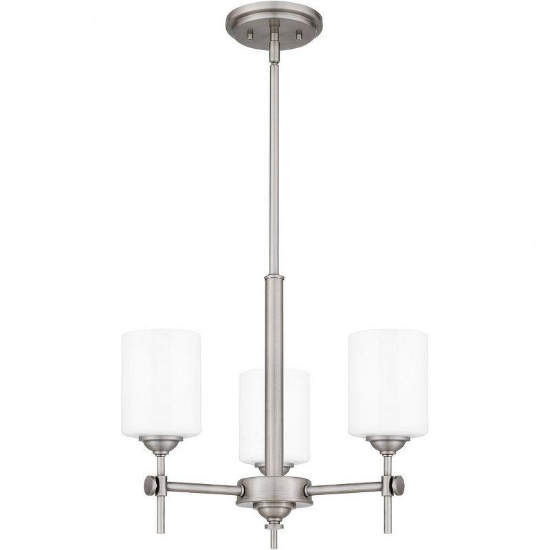 Aria 17" Polished Nickel and Glass 3-Light Pendant