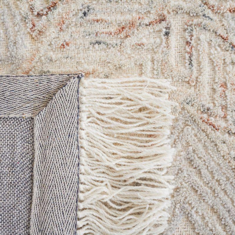 Ikat IKT801 Hand Tufted Area Rug - Ivory/Grey - 4'x6' - Safavieh.