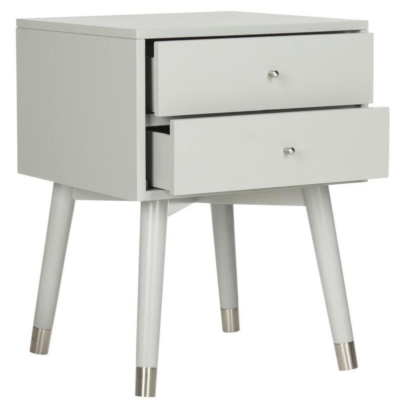 Lyla Retro Nightstand - Grey/Silver - Safavieh.