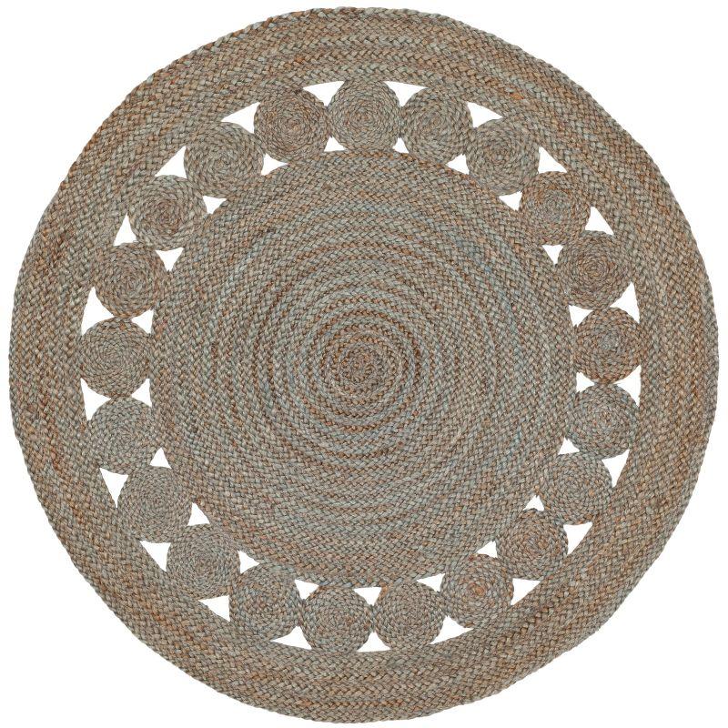 Natural Fiber NF364 Hand Woven Area Rug - Grey - 6'6" round - Safavieh.