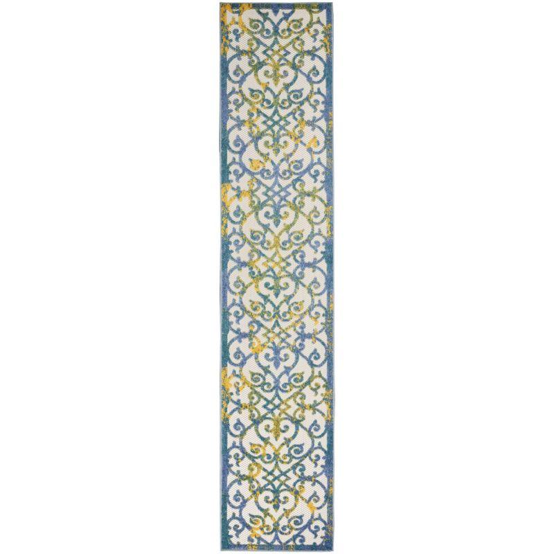 Nourison Aloha Contemporary Scroll Outdoor Rug