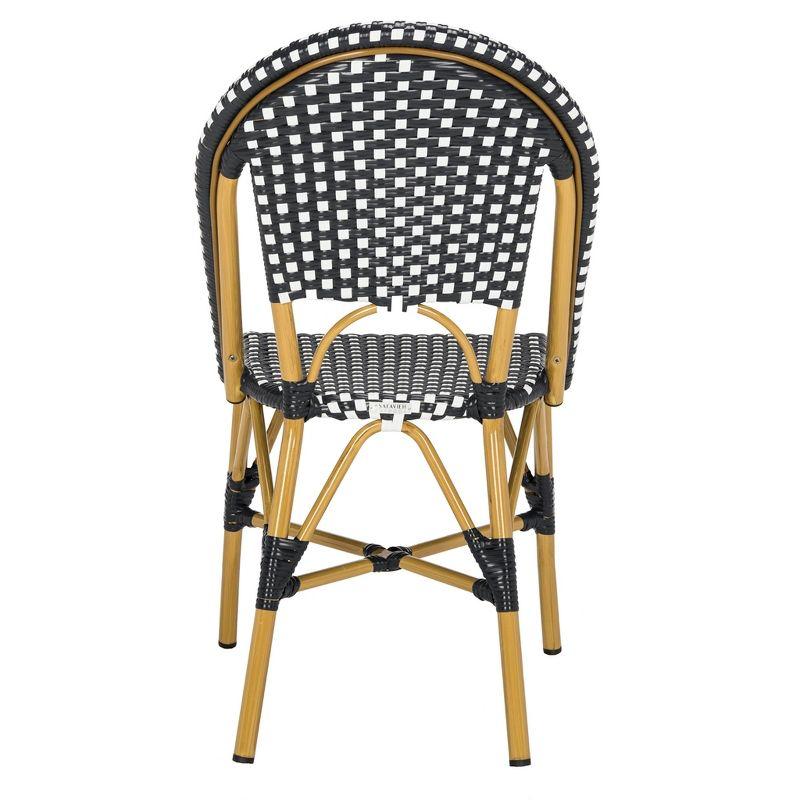 Salcha Side Chair (Set Of 2) - Indoor/Outdoor - FOX5210 - Black/White - Safavieh