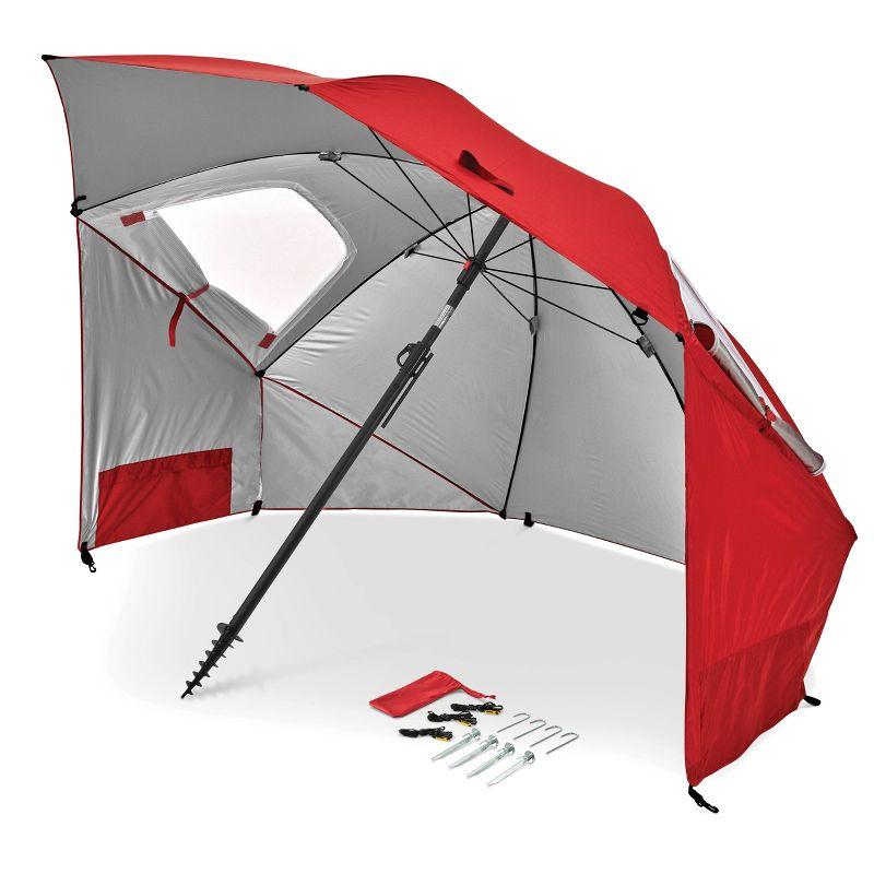 Sport-Brella Red 8-Foot UPF 50+ Beach Umbrella Shelter