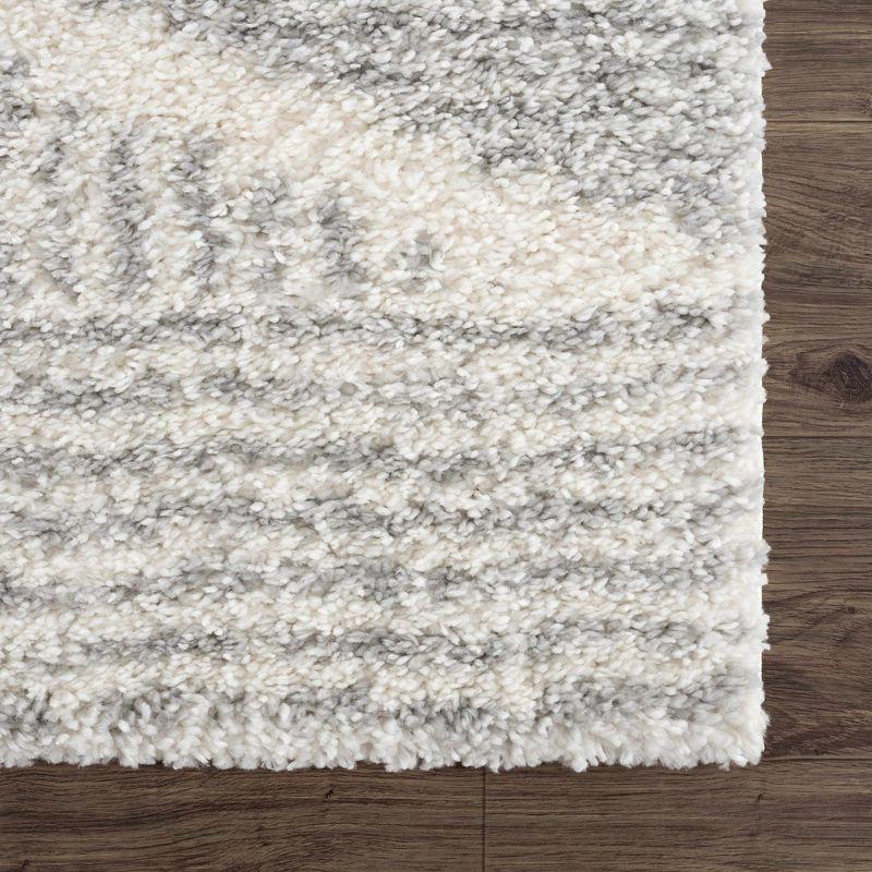 Hrinda Laron Machine Woven Polyester Area Rug in Gray