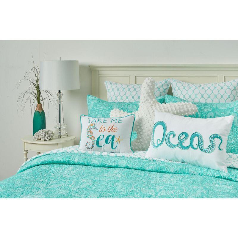 C&F Home Octi Ocean Beaded Throw Pillow