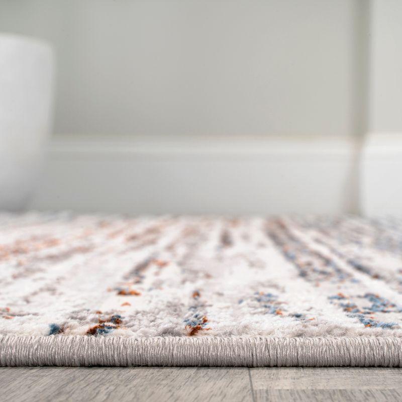 JONATHAN Y Loom Modern Strie'  Gray/Blue/Orange 3 ft. x 5 ft. Area Rug