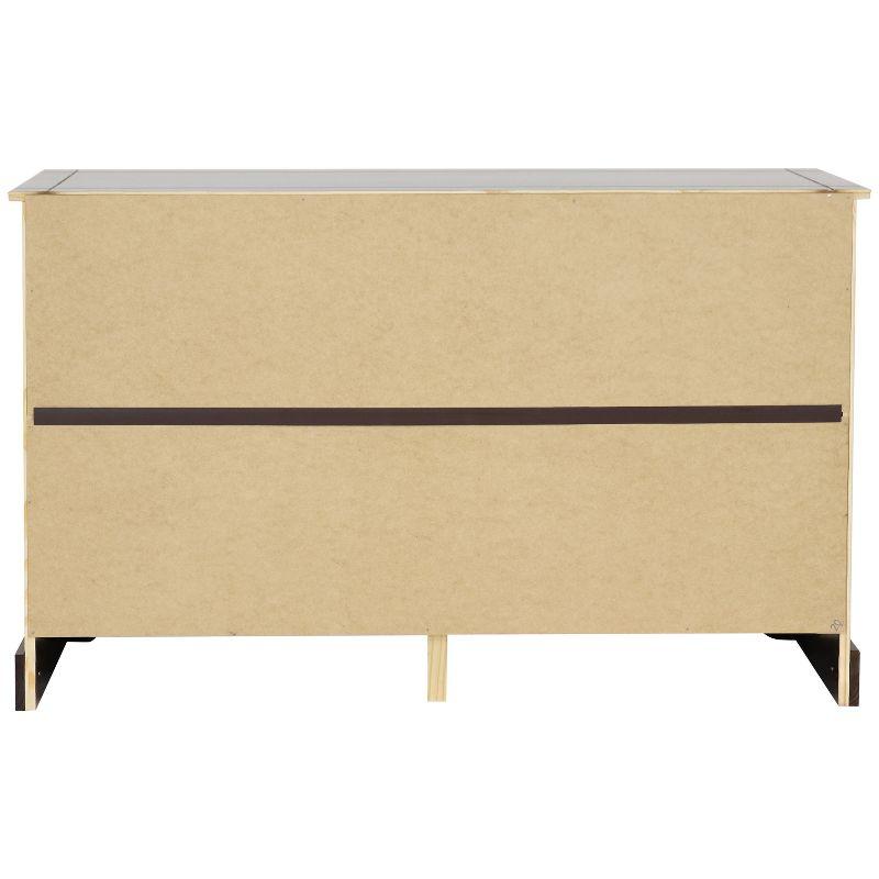 Sunnydaze Sideboard with 3 Drawers and 3 Doors - Solid Pine Construction - Dark Brown- 32"