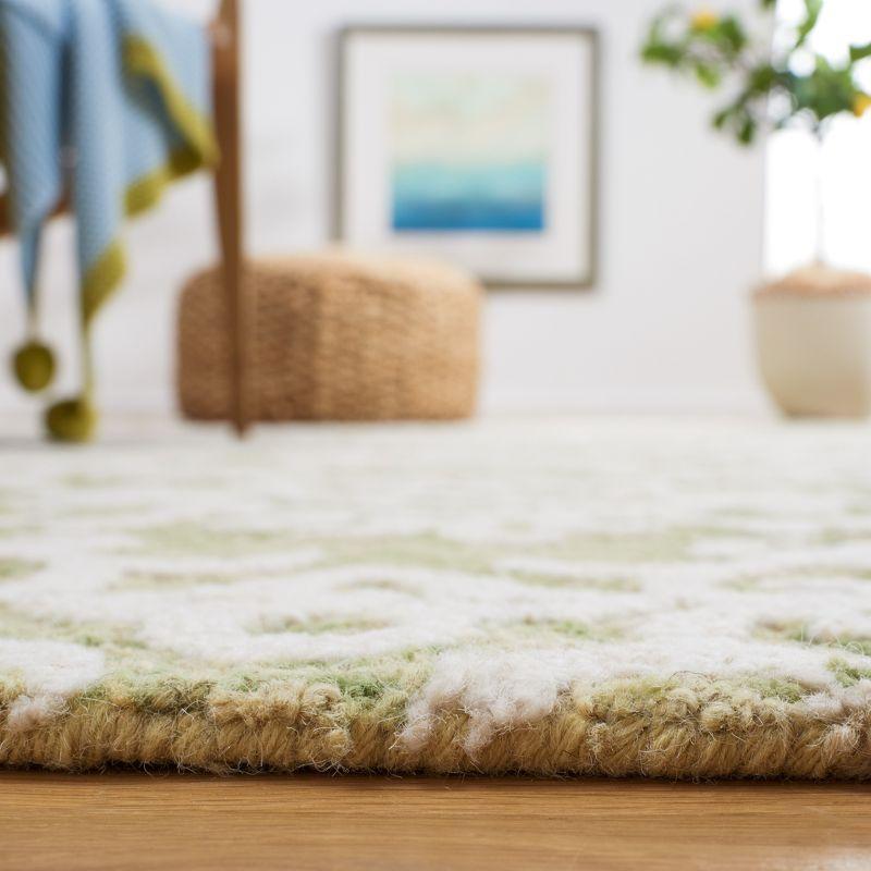 Blossom BLM104 Hand Tufted Runner Rug - Light Green/Ivory - 2'3"x8' - Safavieh.