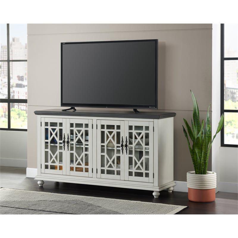 Martin Svensson Home Elegant 63" TV Stand Gray and White