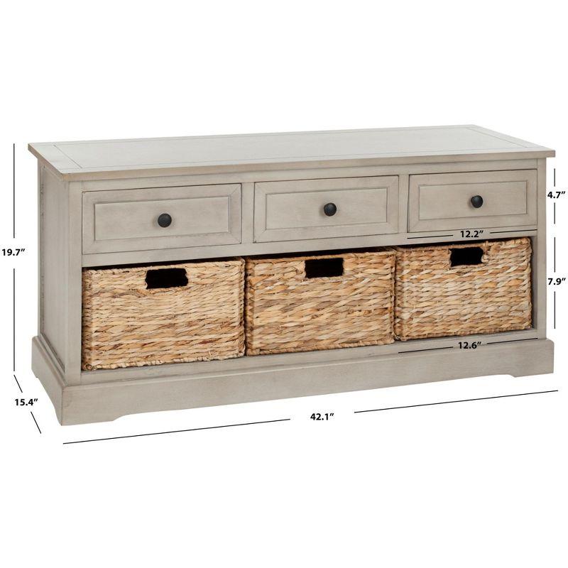 Adayla Solid Wood Drawers Storage Bench