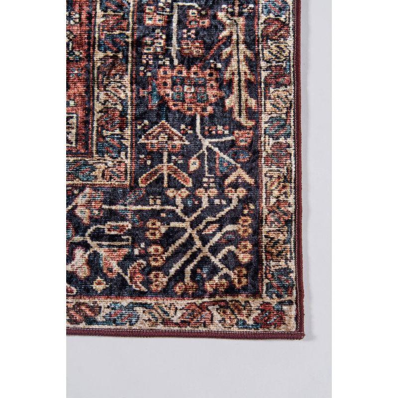 6'x9' Karachi Mila Area Rug Rust - Momeni: Bohemian Geometric Medium Pile, Indoor, Polyester, Machine Made