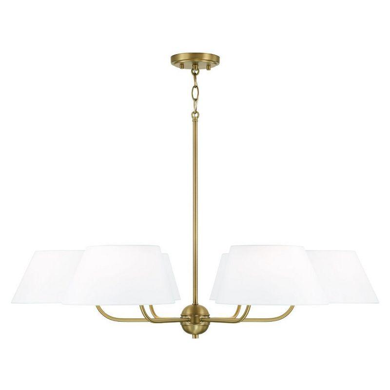 Capital Lighting Welsley 6 - Light Chandelier in  Aged Brass