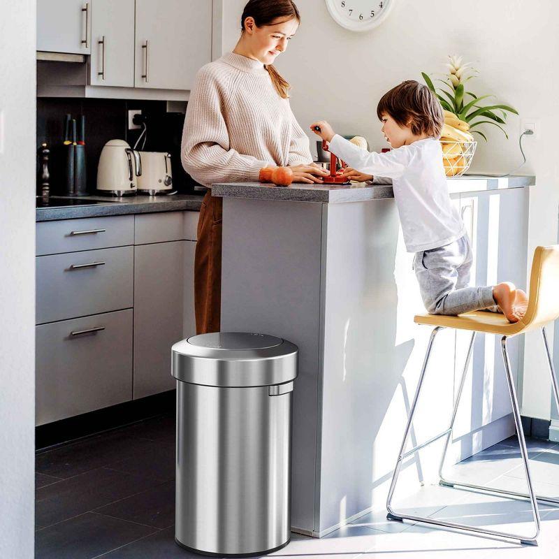 Stainless Steel 17 Gallon Swing Top Trash Can