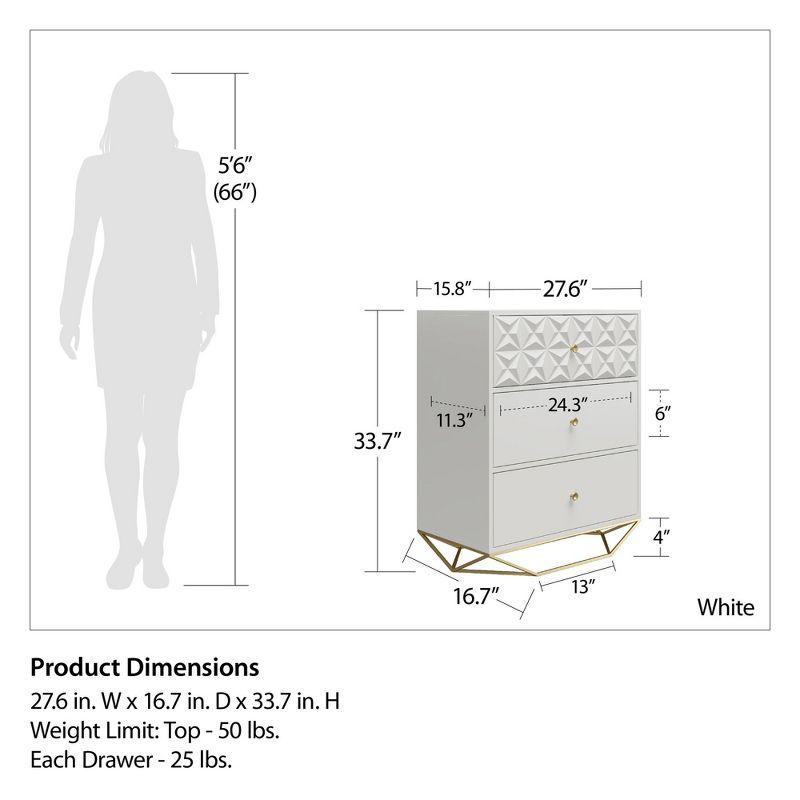 CosmoLiving by Cosmopolitan Blair 3 Drawer 27.55'' W Chest