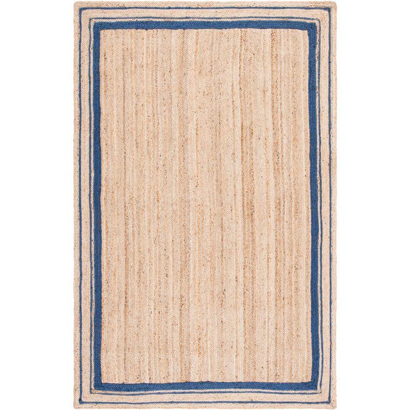 Natural Fiber NF109 Hand Woven Indoor Area Rug - Navy/Natural - 4'x6' - Safavieh